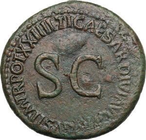 reverse: Julia Augusta (Livia), wife of Augustus (died 29 AD).. AE Sestertius, struck under Tiberius