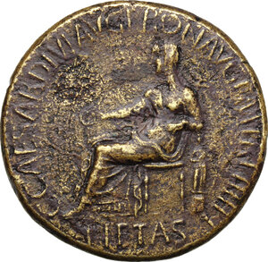 obverse: Caligula (37-41).. AE Sestertius, Rome mint, 40-41 AD