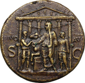 reverse: Caligula (37-41).. AE Sestertius, Rome mint, 40-41 AD