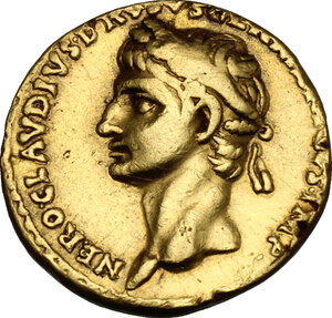 obverse: Nero Claudius Drusus, brother of Tiberius and father of Claudius (died 9 AD).. AV Aureus, Lugdunum mint. Struck under Claudius, 41-42 AD