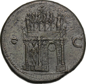 reverse: Nero (54-68).. AE Sestertius, Lugdunum mint