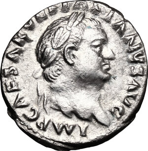 obverse: Vespasian (69-79) . AR Denarius, Rome mint, 69-71 AD