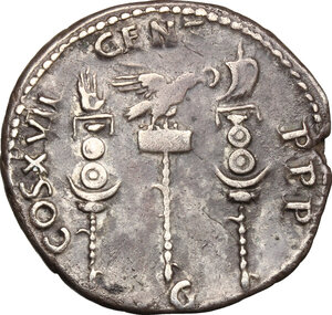 reverse: Domitian (81-96).. AR Cistophoric Tetradrachm, Ephesus (?) mint, 95-96 AD