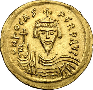 obverse: Phocas (602-610).. AV Solidus, Constantinople mint