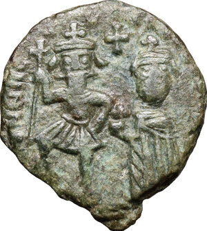 obverse: Heraclius (610-641).. AE Follis, Ravenna mint
