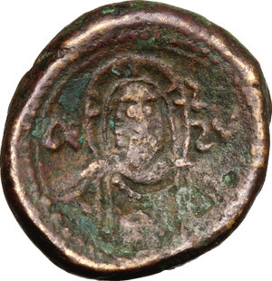 reverse: Messina.  Ruggero II (1105-1154). Doppio follaro concavo, 1112-1130