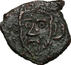 reverse: Salerno.  Enrico VI di Svevia (1194-1197) . Frazione di follaro o follaro, 1191
