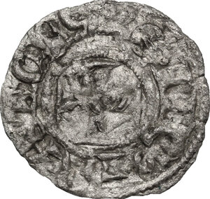 obverse: Messina o Brindisi.  Enrico VI di Svevia (1194-1197) . Denaro