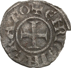 obverse: Messina.  Enrico VI di Svevia (1194-1197) . Denaro