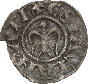 reverse: Messina.  Enrico VI di Svevia (1194-1197) . Denaro