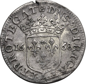 reverse: Arquata.  Monetazione anonima  (1668-1669). Luigino 1668
