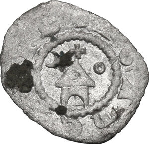 reverse: Bergamo.  Comune a nome di Federico II di Svevia Imperatore (Sec. XIII-XIV). Mezzo denaro, 1282-1290
