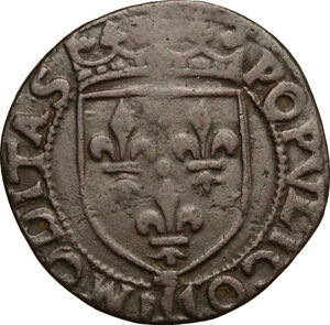 reverse: L Aquila.  Luigi XII Re di Francia (1501-1503). Sestino