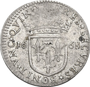 reverse: Lucca.  Repubblica  (1369-1799). Luigino 1668