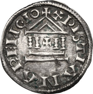 reverse: Milano.  Ludovico II il Giovane, Re d Italia (855-875). Denaro piano