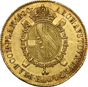reverse: Milano.  Francesco II d Asburgo-Lorena (1792-1800). Sovrana 1800