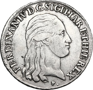 obverse: Napoli.  Ferdinando IV di Borbone (1759-1805). 120 grana o piastra 1802