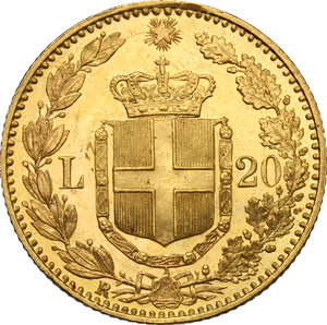 reverse: Umberto I (1878-1900). 20 lire 1893