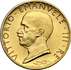 obverse: Vittorio Emanuele III (1900-1943). 100 lire 1931 A. IX