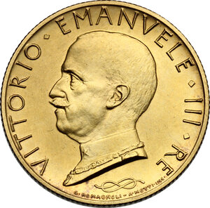 obverse: Vittorio Emanuele III (1900-1943). 100 lire 1932 A. X