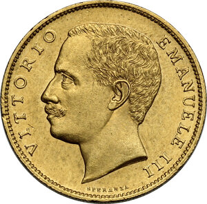 obverse: Vittorio Emanuele III (1900-1943). 20 lire 1903