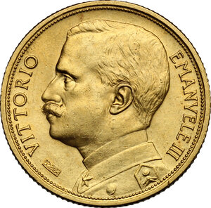 obverse: Vittorio Emanuele III (1900-1943). 20 lire 1912