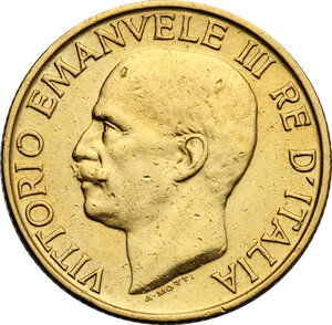 obverse: Vittorio Emanuele III (1900-1943). 20 lire 1923