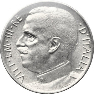 obverse: Vittorio Emanuele III (1900-1943). 50 centesimi 1924, bordo liscio