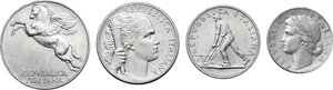 reverse: Serie completa 10 lire, 5 lire, 2 lire, lira 1946