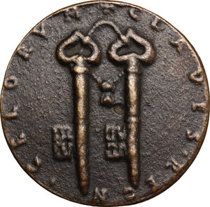 reverse: San Costantino I (708-715).. Medaglia restituzione, seconda serie, fine XVI sec