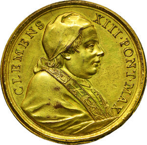 obverse: Clemente XIII (1758-1769), Carlo Rezzonico. Medaglia s.d