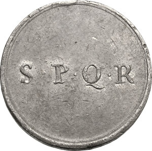 reverse: Sede Vacante (1823). Medaglia emessa dai Conservatori della Città di Roma