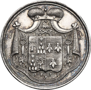 obverse: Sede Vacante (1829). Medaglia emessa dal Maresciallo del Conclave Principe Agostino Chigi