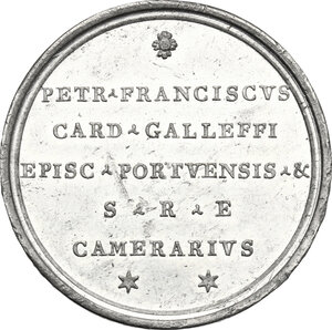 reverse: Sede Vacante (1830-1831).. Medaglia emessa dal Cardinale Camerlengo Pier Francesco Galleffi
