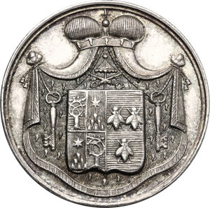 obverse: Sede Vacante (1830-1831).. Medaglia emessa dal Maresciallo del Conclave Principe Agostino Chigi (terza variante)