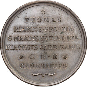 reverse: Sede Vacante (1846).. Medaglia emessa dal Camerlengo Tommaso  Riario Sforza