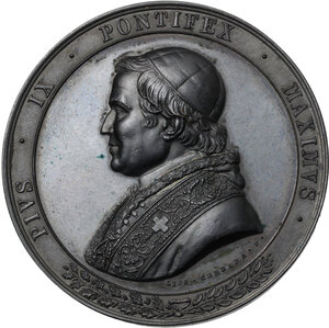 obverse: Bologna.  Pio IX (1846-1878). Medaglia 1857, emessa dall amministrazione provinciale per il soggiorno del Pontefice a Bologna