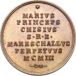 reverse: Sede Vacante (1903).. Medaglia emessa dal Maresciallo del Conclave Principe Mario Chigi
