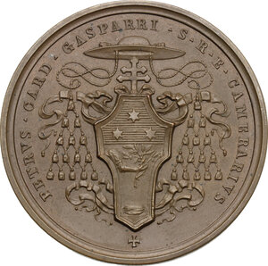 obverse: Sede Vacante (1922).. Medaglia emessa dal Cardinale Camerlengo Pietro Gasparri