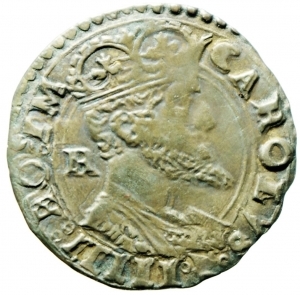 obverse: Zecche Italiane. Napoli. Carlo V. 1516-1556. Carlino. AG. P.R. 36c. MIR 148/3. Peso gr. 2.91. BB. NC.
