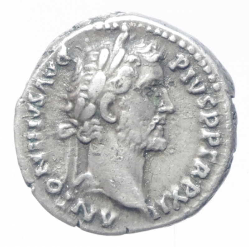 obverse: denario antonino pio
