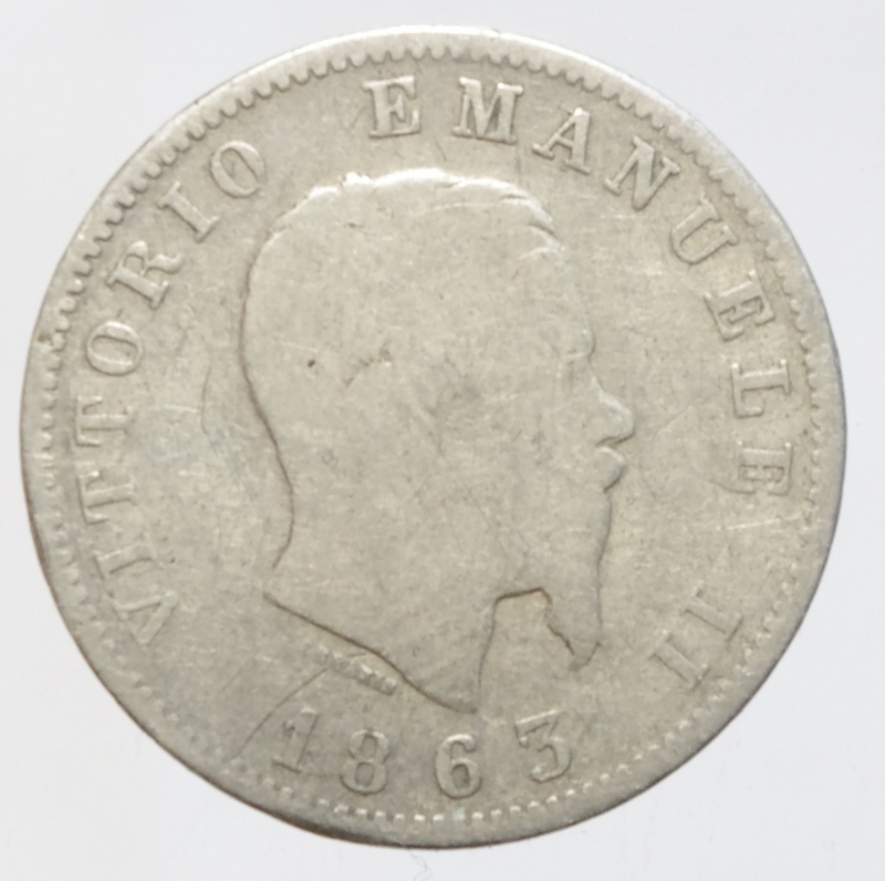 obverse: lira 1863