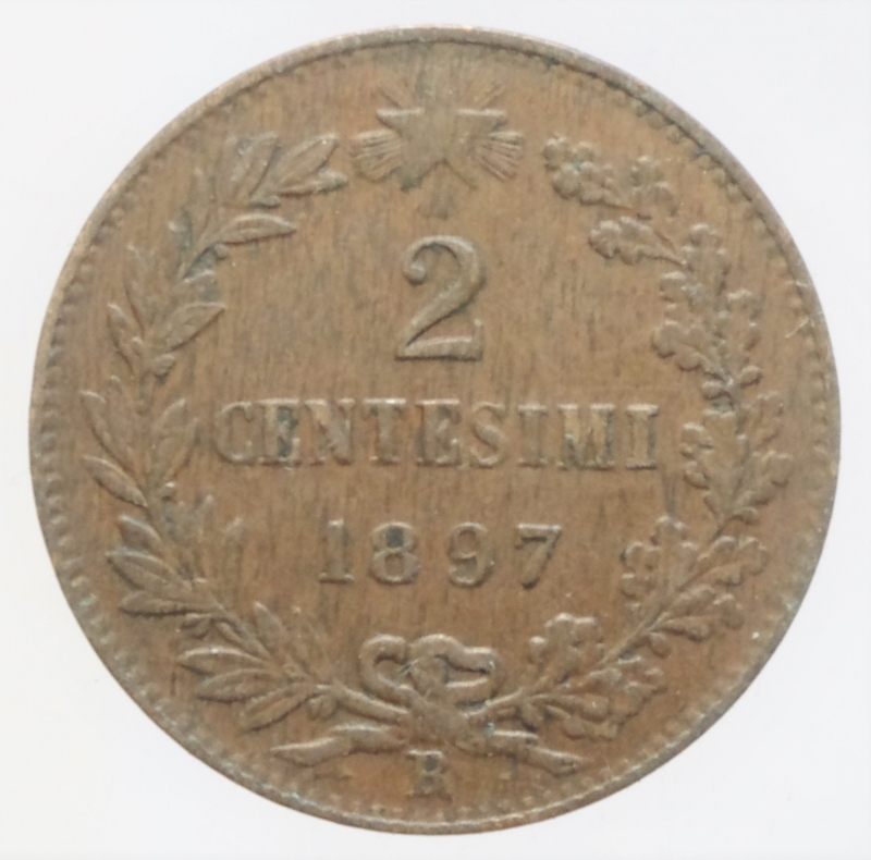 reverse: 2 centesimi 1897