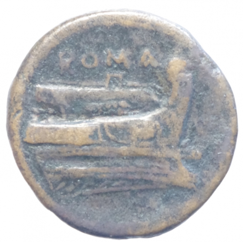 reverse: Repubblica Romana.Oncia.Peso 6,10 gr.