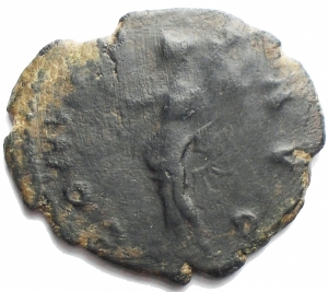 reverse: Tetrico I. 271-274. Antoniniano. Treviri. r/ COMES AVG. gr 2,34. mm 16. BB-SPL/qBB. Patina verde