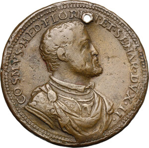 obverse: Cosimo II de  Medici (1608-1620).. Medaglia per la creazione dellla Milizia Toscana