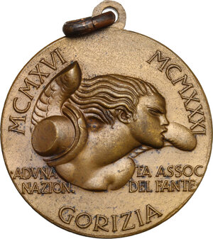 obverse: Medaglie fasciste.. Medaglia 1931, Adunata Associazione Nazionale del Fante Gorizia