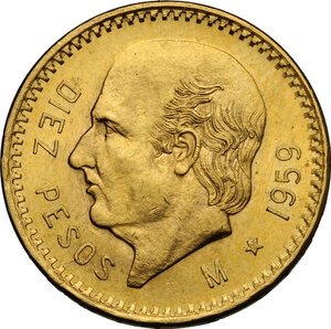 obverse: Mexico. 10 Pesos 1959, restrike