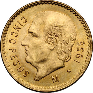 obverse: Mexico. 5 Pesos 1955, restrike