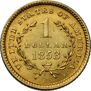 reverse: USA. Dollar 1853